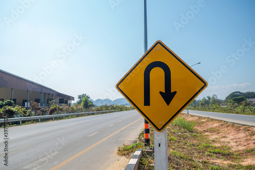 sign road warning traffic road