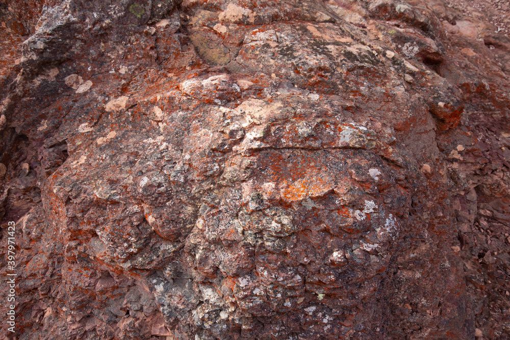 The surface texture of iron stone