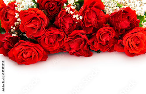 Valentine  red roses bouquet