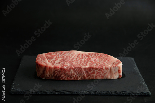 Japanese Wagyu Raw Thick Steak  photo