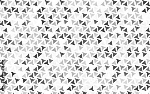 Light Silver, Gray vector seamless texture in triangular style.