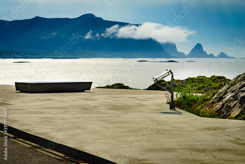 Seascape from Kleivodden rest area, Andoya Norway photo