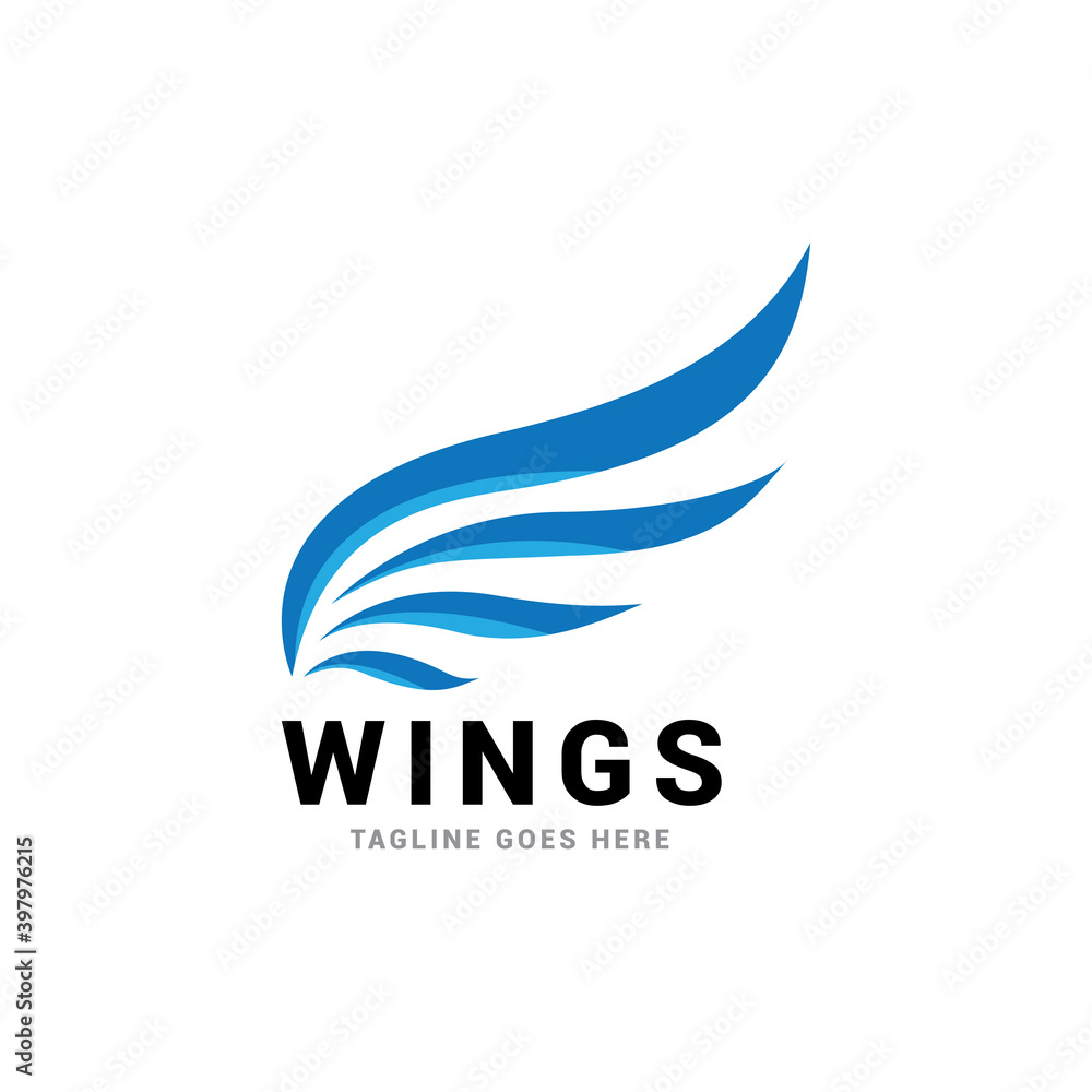 wings logo icon vector template. wings logo icon vector template.