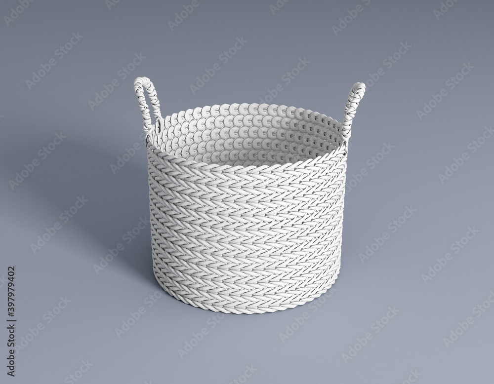 Basket bag retro 3d rendering Basket bag retro 3d rendering