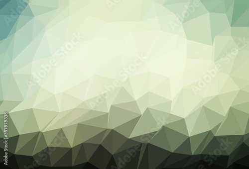 Fototapeta Naklejka Na Ścianę i Meble -  Dark Green vector abstract polygonal texture.
