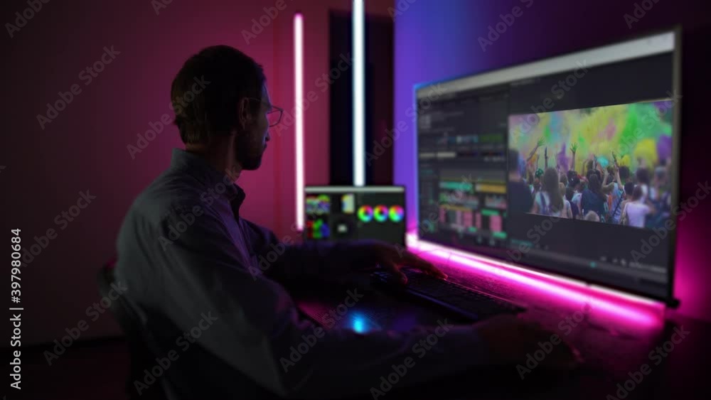 Video production. Video editing. Color Correction. Sound editing. Film making. The work of a