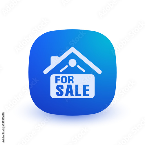 Home For Sale Sign - Button