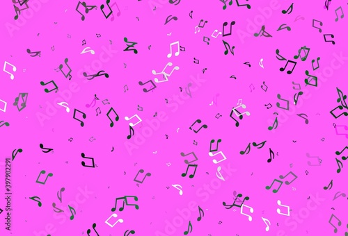 Light colorful vector pattern with music elements.