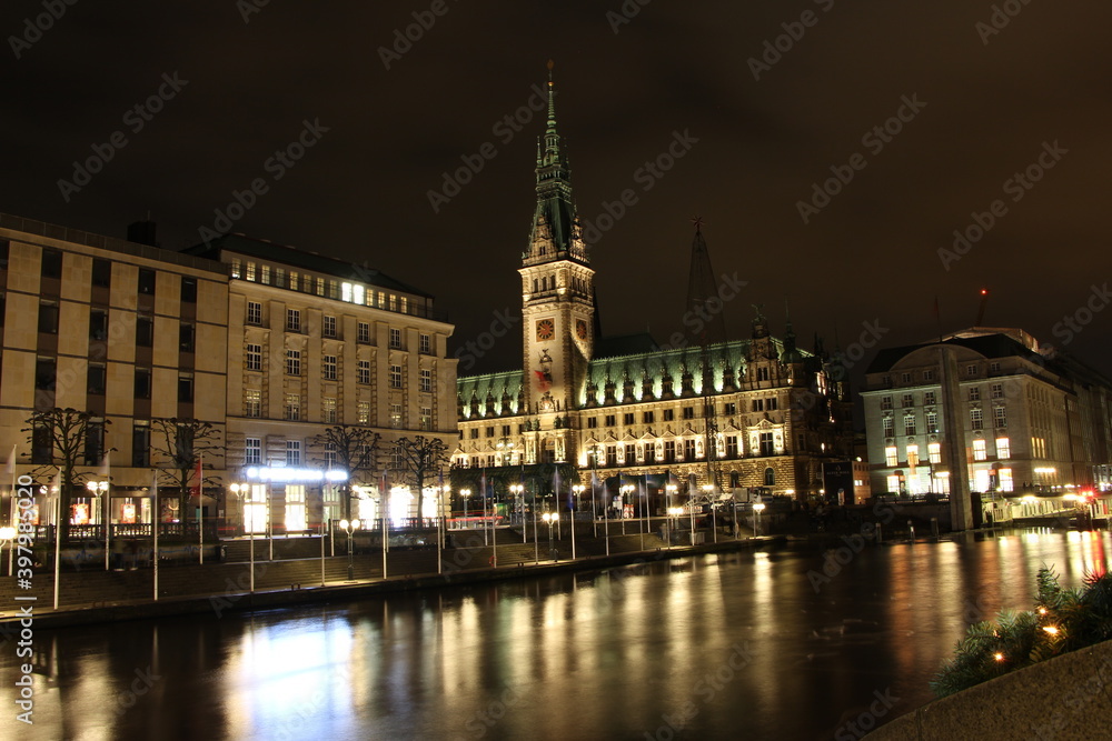 Hamburg by night, Germany
