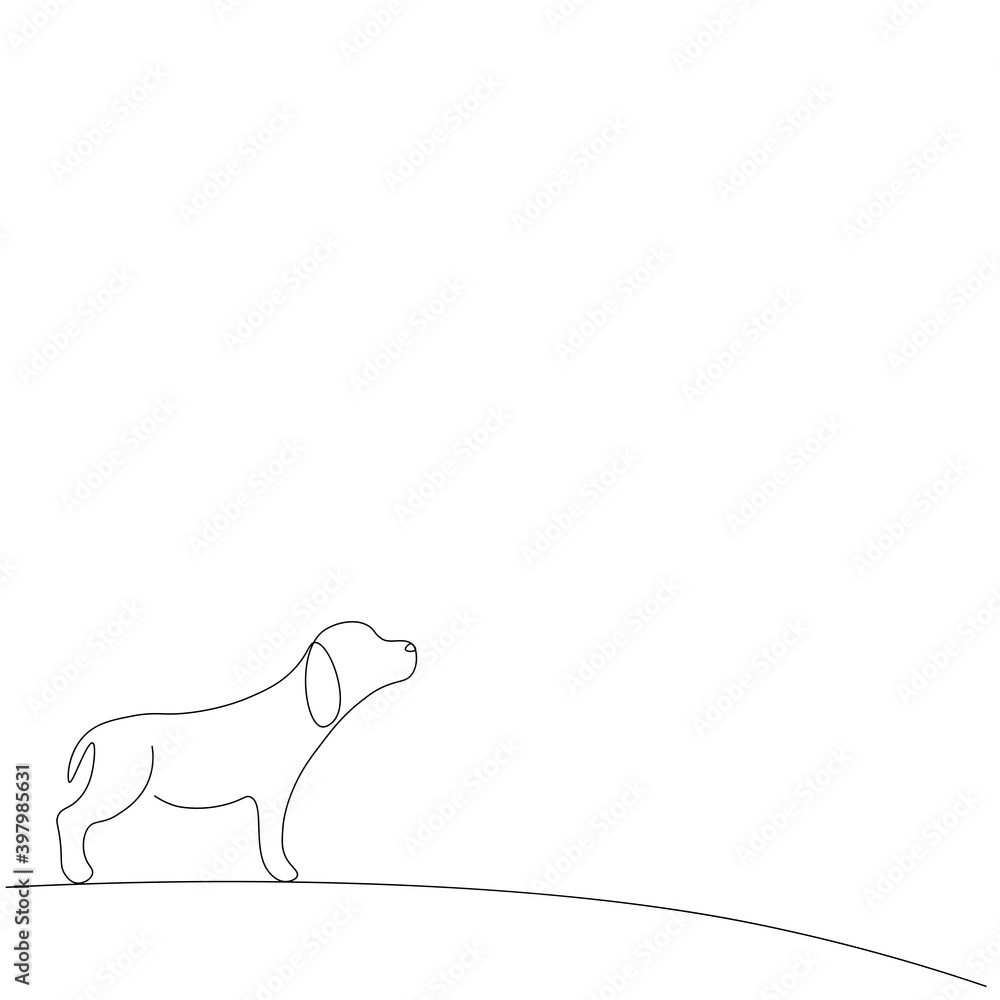 Fototapeta premium Dog beagle on white background, vector illustration