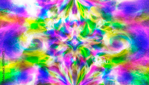 Abstract multi-colored fantastic bright background. © vvicca