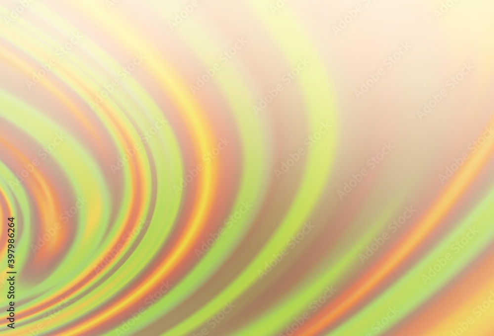 Obraz premium Light Yellow, Orange vector template with liquid shapes.