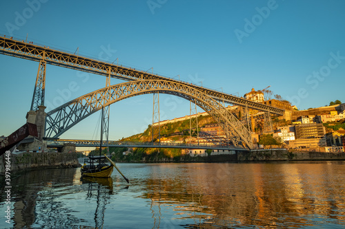 Ponte Luis bridge at sunset,