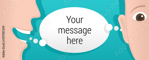 Special offer banner template - human face
