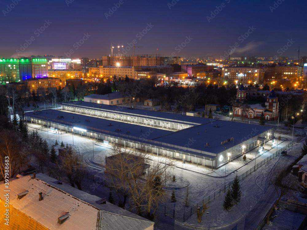 A newly built military hospital converted to treat coronavirus patients during the COVID-19 pandemic in Omsk. 