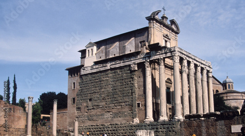 View of the Roman Forum ruin in Rome, Italy