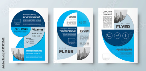Set Flyer Circles theme cover brochure design template