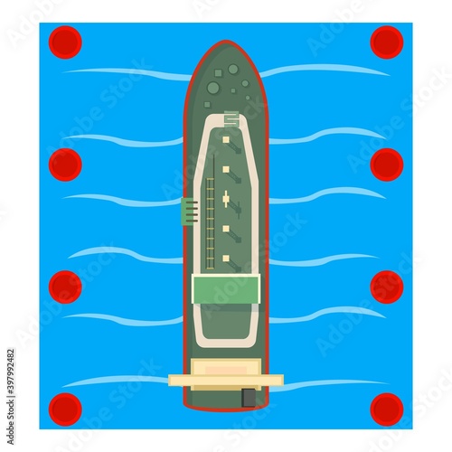Bulk carrier icon. Isometric illustration of bulk carrier vector icon for web
