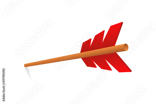Arrow archery vector illustration of goal succes. Succesful business accuracy on blank white background.