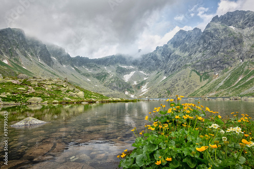 View of beautiful mountains in High Tatras.