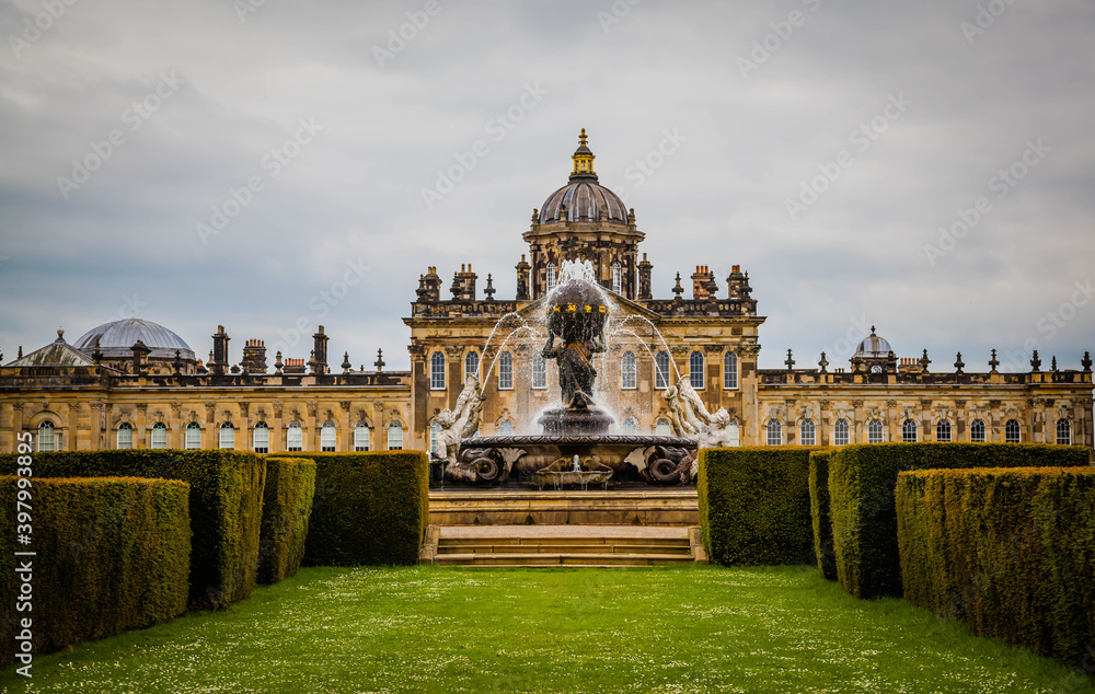 Fototapeta premium Exterior view of Castle Howard in Yorkshire, United Kingdom