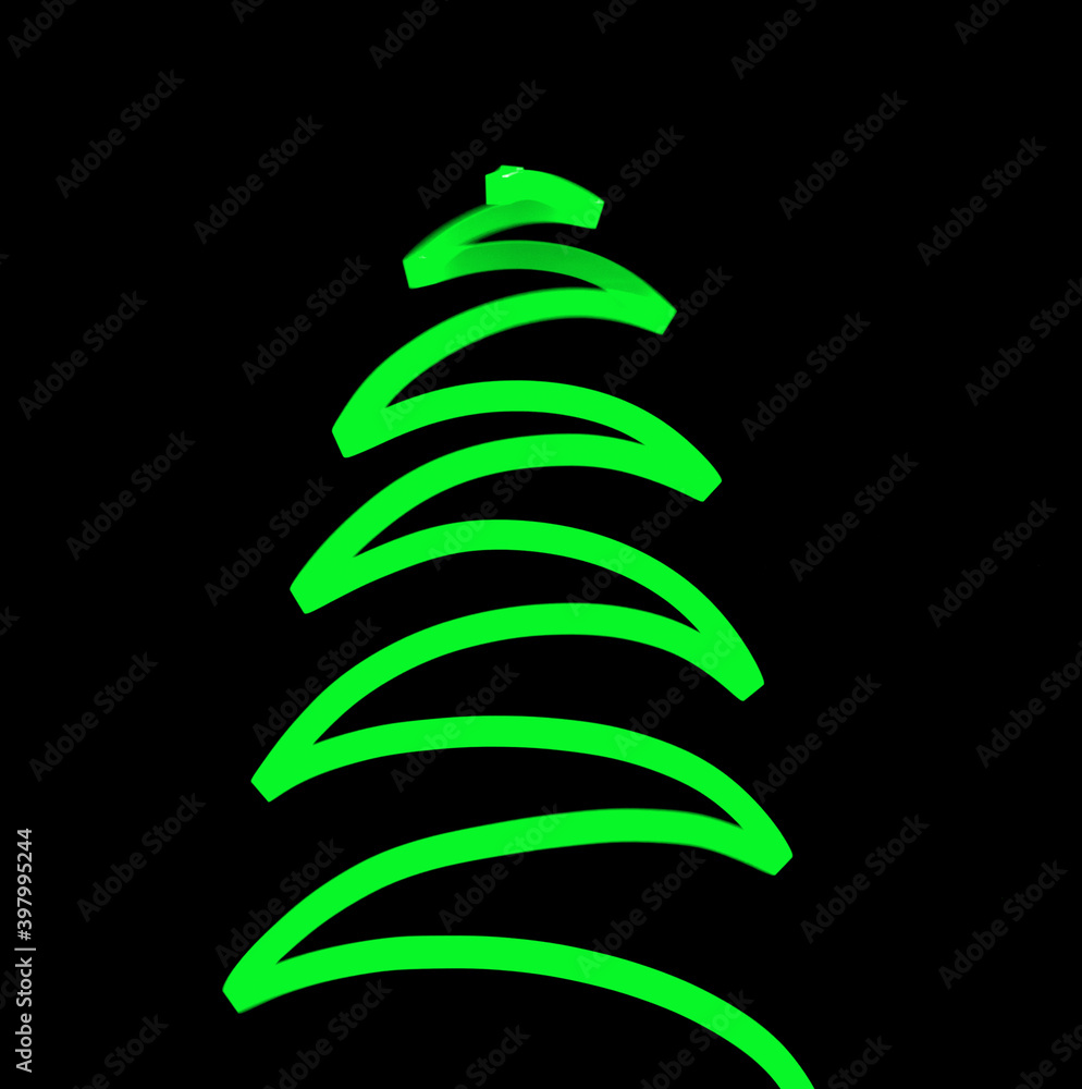 Photo of Christmas tree made by lazer painting Photo of Christmas tree made by lazer painting
