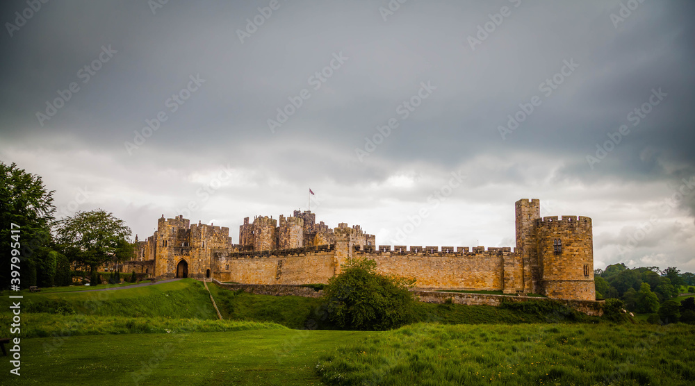 Alnwick Castle in Northumberland,  United Kingdom