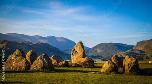 Castlerigg Stones,  standing stones near Keswick,  Lake district,  Cumbria,  United Kingdom photo