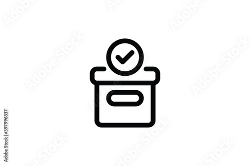 Auction Outline Icon - Box