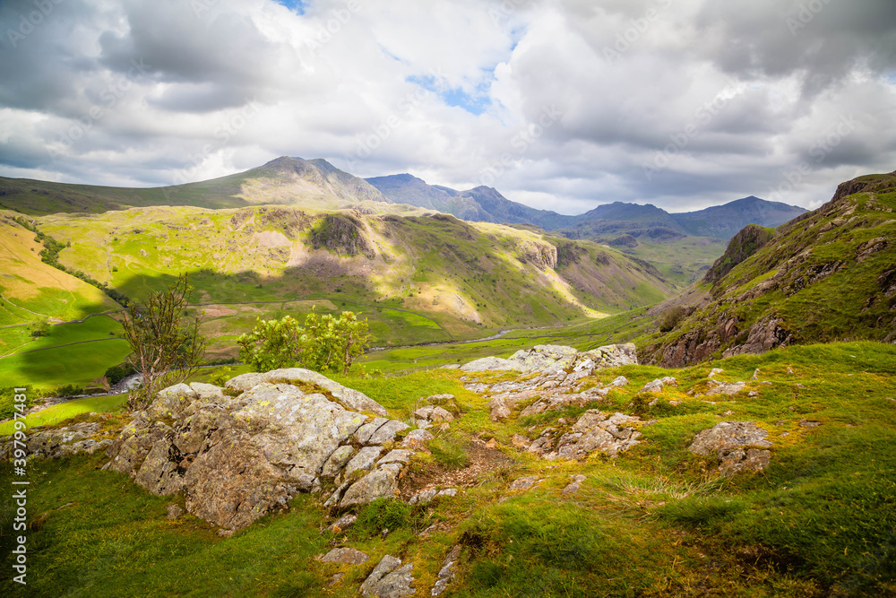 Hardknott Pass in the Lake district, Cumbria, United Kingdom Hardknott Pass in the Lake district, Cumbria, United Kingdom