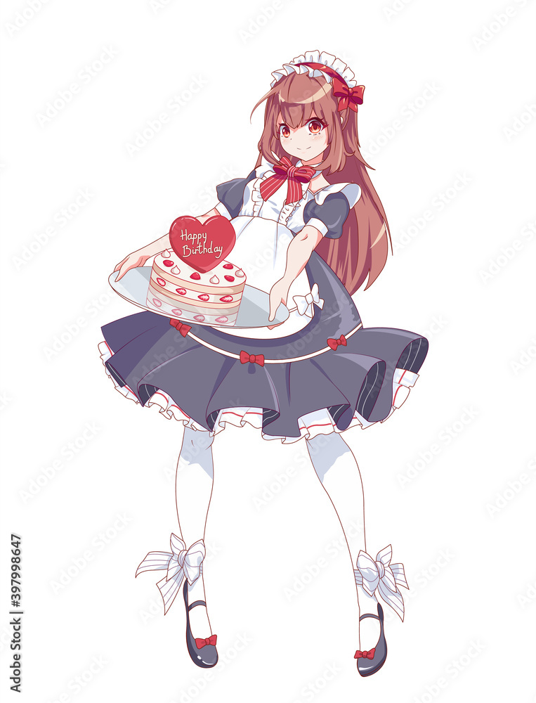 Anime Waitress by AtharvaLotakeArt on DeviantArt