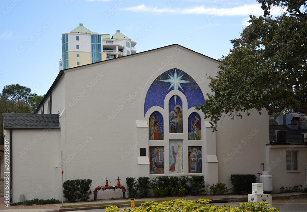 Kirche in der Downtown von Sarasota am Golf von Mexico, Florida