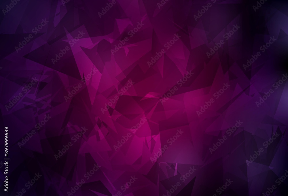 Obraz premium Dark Pink vector template with chaotic poly shapes.