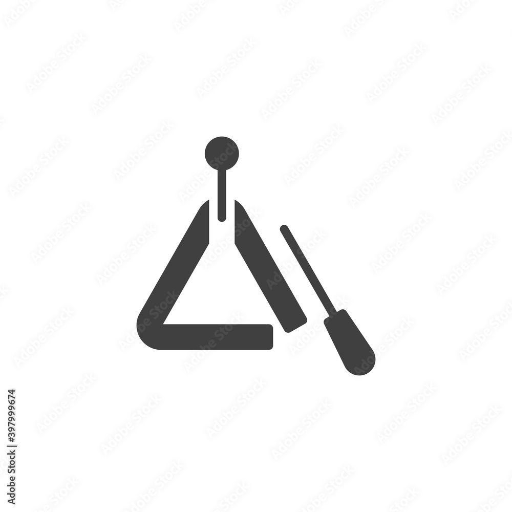 Musical triangle vector icon. filled flat sign for mobile concept and web design. Triangle musical instrument glyph icon. Symbol, logo illustration. Vector graphics Musical triangle vector icon. filled flat sign for mobile concept and web design. Triangle musical instrument glyph icon. Symbol, logo illustration. Vector graphics