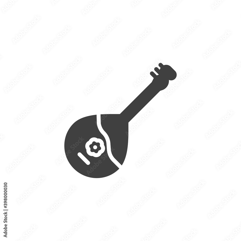 Domra musical instrument vector icon. filled flat sign for mobile concept and web design. Domra string instrument glyph icon. Symbol, logo illustration. Vector graphics Domra musical instrument vector icon. filled flat sign for mobile concept and web design. Domra string instrument glyph icon. Symbol, logo illustration. Vector graphics
