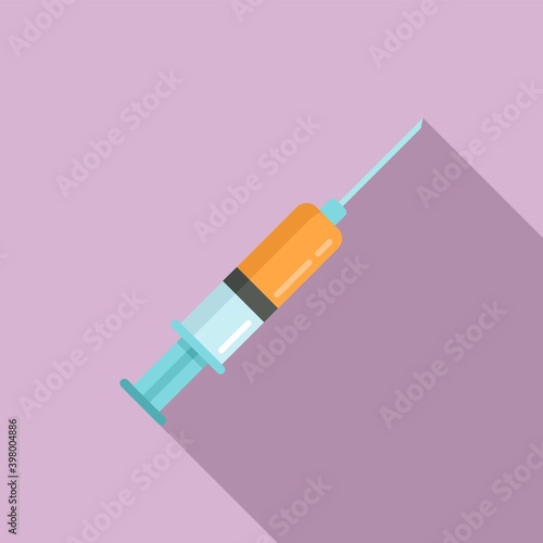 Chicken pox syringe icon. Flat illustration of chicken pox syringe vector icon for web design