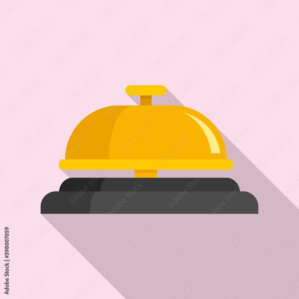 Room service bell icon. Flat illustration of room service bell vector icon for web design Room service bell icon. Flat illustration of room service bell vector icon for web design