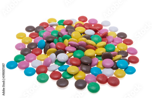 chocolate colored buttons isolated