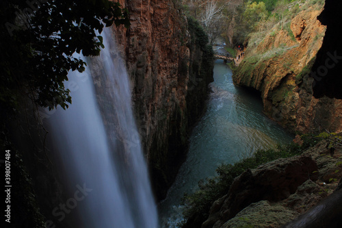 Great waterfall at the Monasterio de Piedra in Nuebalos.