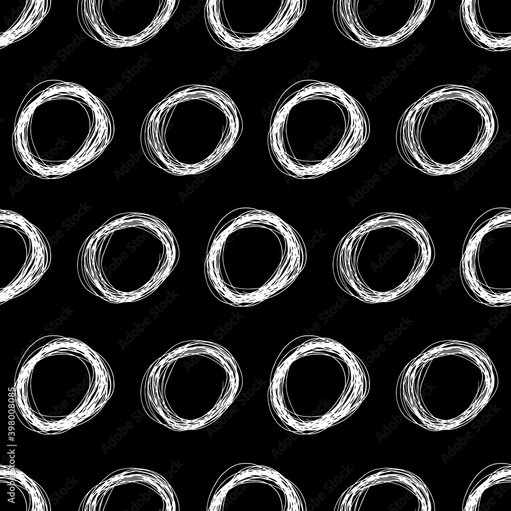 Seamless pattern with sketch ellipses shape Seamless pattern with sketch ellipses shape