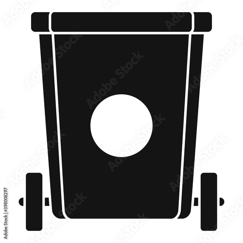 Room service garbage cart icon. Simple illustration of room service garbage cart vector icon for web design isolated on white background