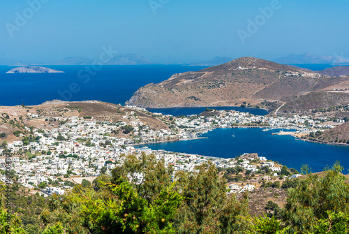 Skala Village view from Chora Village in Patmos Island
