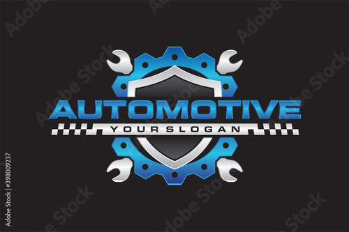 automotive shield gear wrench logo