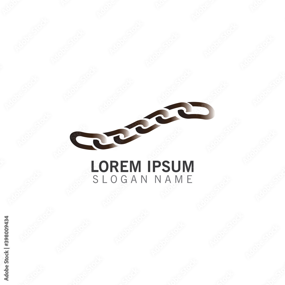 Chain Business abstract vector logo design template