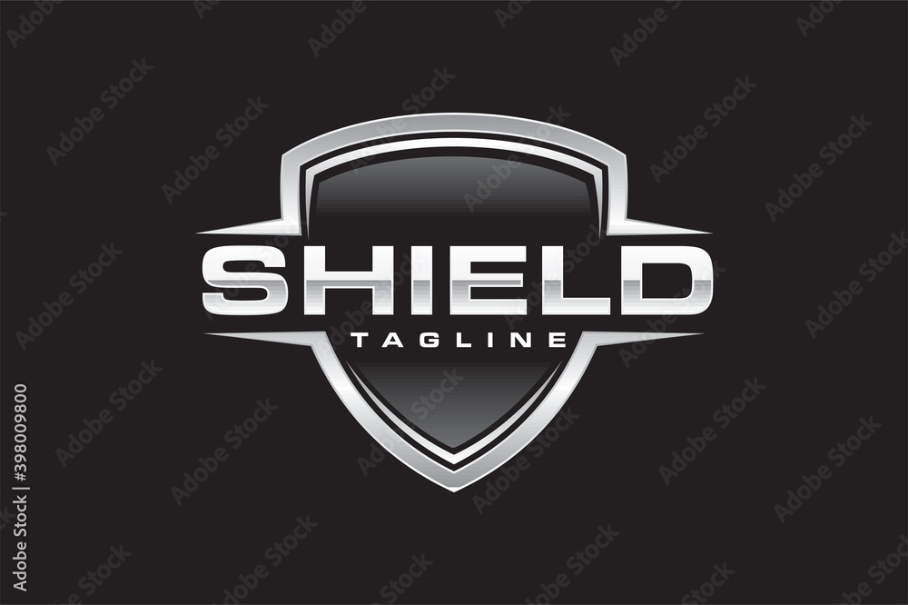 simple shield strong logo - obrazy, fototapety, plakaty 