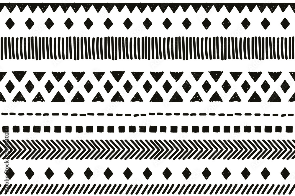 Ethnic vector seamless pattern. Tribal geometric background, boho motif, maya, aztec ornament illustration. rug textile print texture Ethnic vector seamless pattern. Tribal geometric background, boho motif, maya, aztec ornament illustration. rug textile print texture
