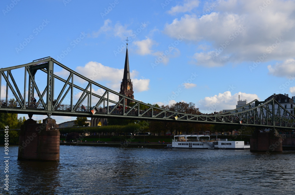 Fototapeta premium Financial district in Frankfurt am Main, Germany