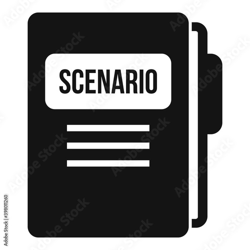 Scenario folder icon. Simple illustration of scenario folder vector icon for web design isolated on white background