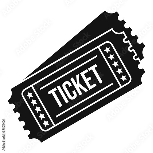 Cinema tickets icon. Simple illustration of cinema tickets vector icon for web design isolated on white background