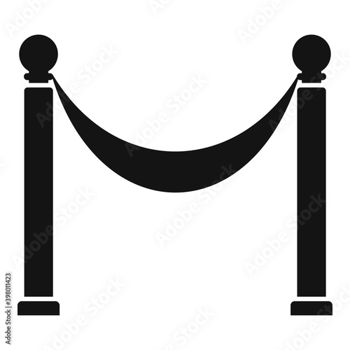 Cinema barrier icon. Simple illustration of cinema barrier vector icon for web design isolated on white background